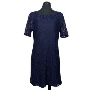 Dana Bachman Navy Blue Lace Dress - Women’s L